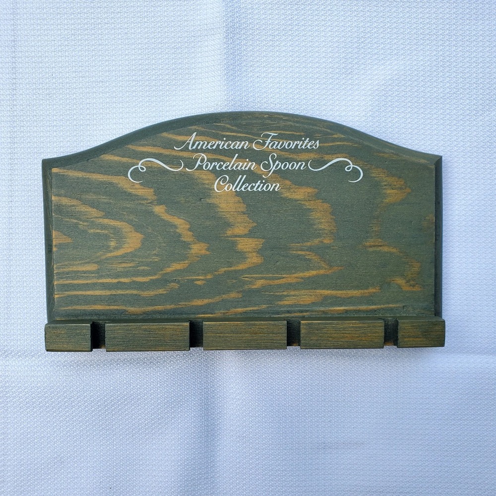 Vintage Avon American Favorites Wooden‎ Rack For Porcelain Spoons 1988/89 ☆ NIB